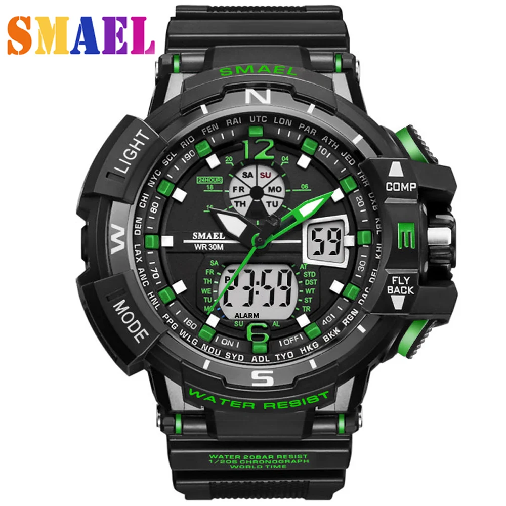 Big Dial G Style Digital Watch Military Army Men Watches Clock Electronic Wristwatch S Shock Water Resistant Date Calendar LED