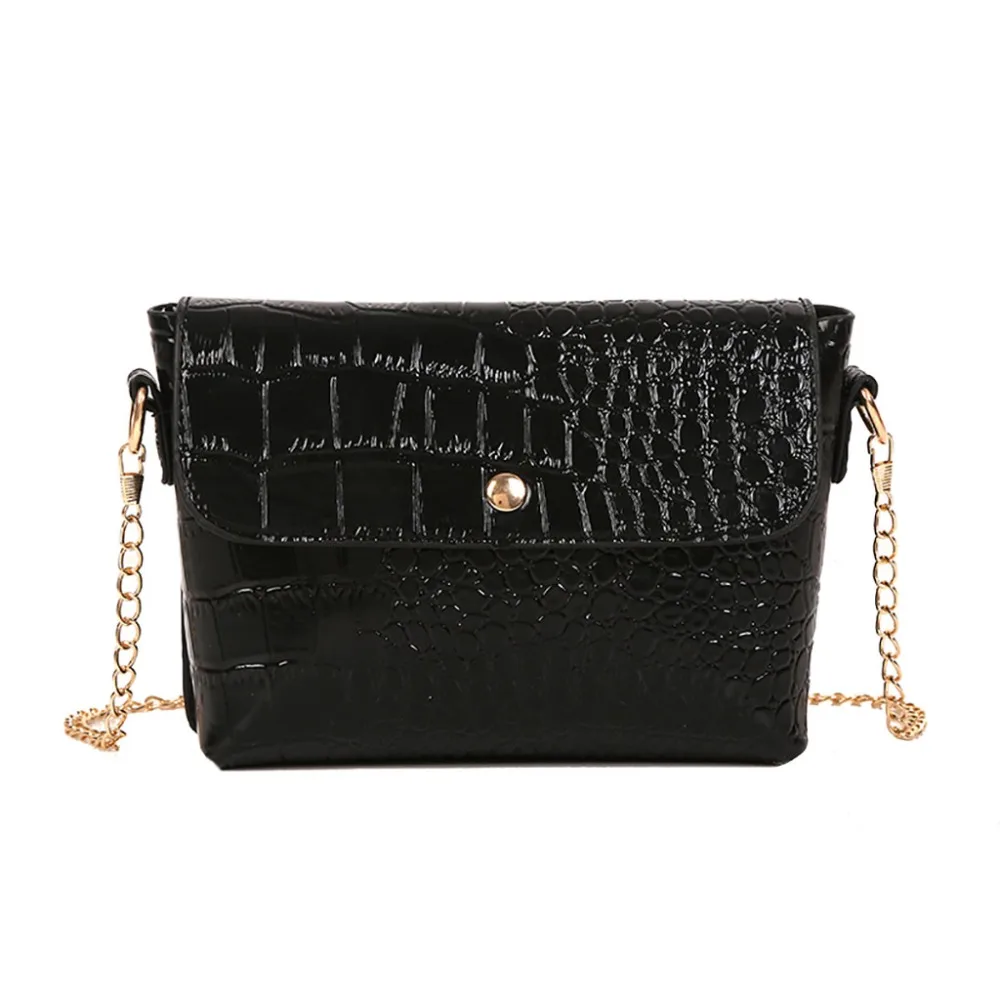

Chain diagonal cross bag woman stone pattern Messenger bag chain shoulder simple casual small square bags black white A1