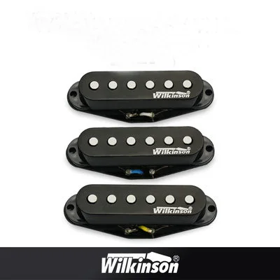 Гитарные звукосниматели, оригинальные звукосниматели Wilkinson Alnico V Humbucker, звукосниматели с одной катушкой, металлические звукосниматели rock, сделанные в Корее - Цвет: WVS Set Black