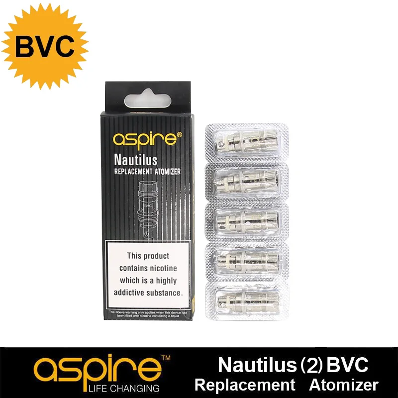 Electronic Cigarette Aspire Mini Nautilus (2) BVC Coils Head Atomizer Vape