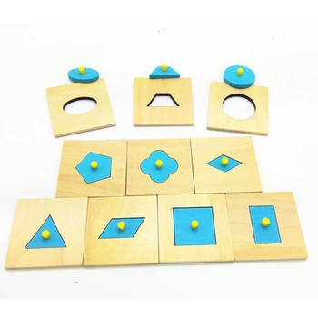 

Creative Toy Montessori Material Grasp Clutch Plate Geometry Recognize Early Educational Set Kid Preschool Family Children Gifts