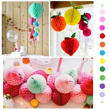 19 colors 10pcs 20cm 8 inch Tissue Paper Flower Honeycomb ball Lantern Wedding decoration kid party