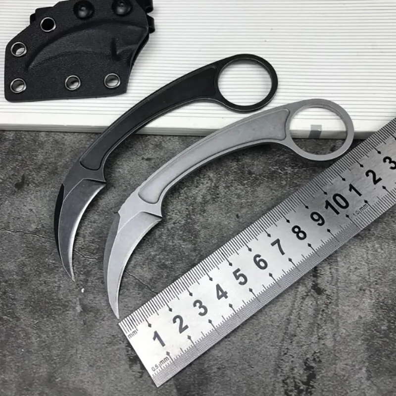 Kaufen KKWOLF Full Tang Messer Karambit CS GEHEN Taktische Klaue Neck Messer Camp Wanderung Outdoor Selbstverteidigung Offensive Jagd Überleben Werkzeuge K