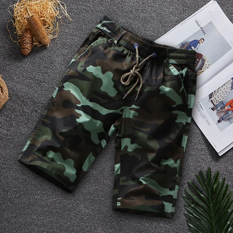 

Fashion Brand Men Shorts camo pants Casual sweatpants Print Knee Length Elastic Waist Shorts Teenagers Plus Size 5XL