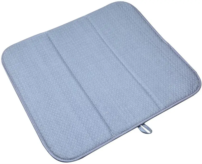 Высокое качество 16 дюймов x 18 дюймов вафельный переплетенный коврик для сушки посуды для кухни подушка из микрофибры XL-Cream - Цвет: dark gray