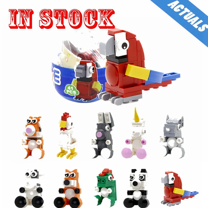 

Cartoon Friends Animals Penguin Fish Duck Dinosaur Bear Hippo Panda Cartoon Food Figures Building Blocks Toys Legoing Friend Kit