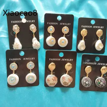 

Wholesale freshwater pearl drop earrings for women exquisite elegant summer accessories women wedding earrings for brides 5Pairs