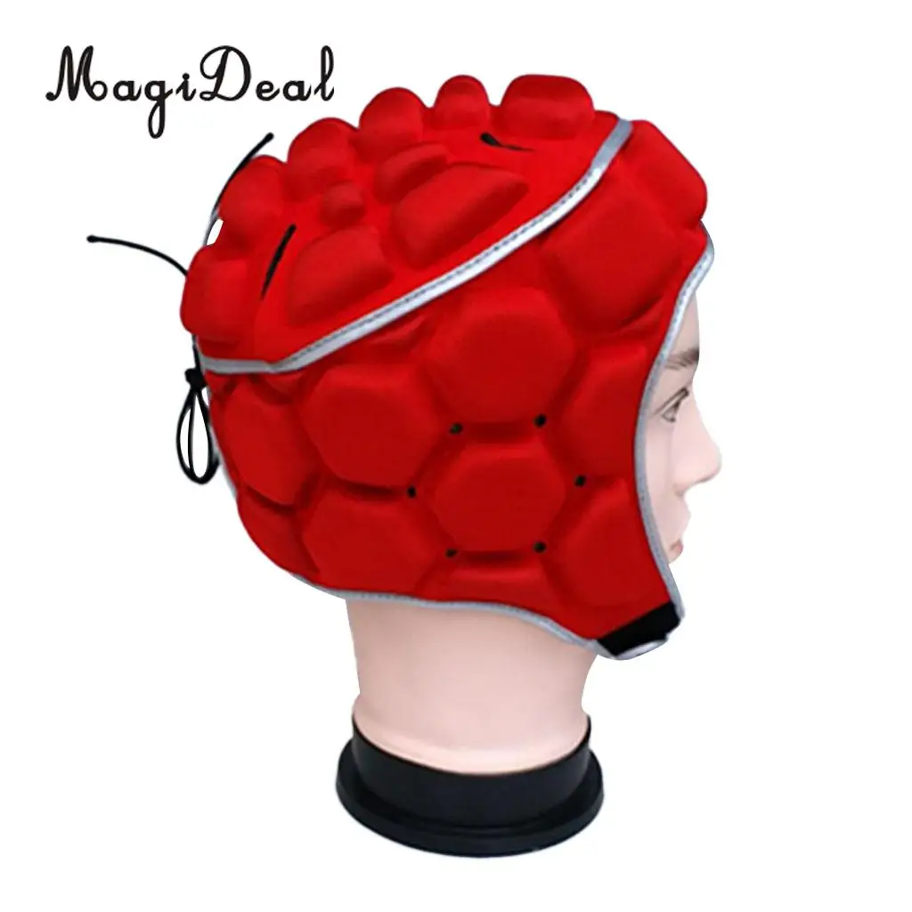 MagiDeal Premium Soft Padded EVA Safety Head Gear Protective Helmet for Soccer Rugby Football Goalkeeper, Lightweight Breathable
