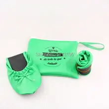 Зеленый балерина roll up обувь для путешествий тапочки