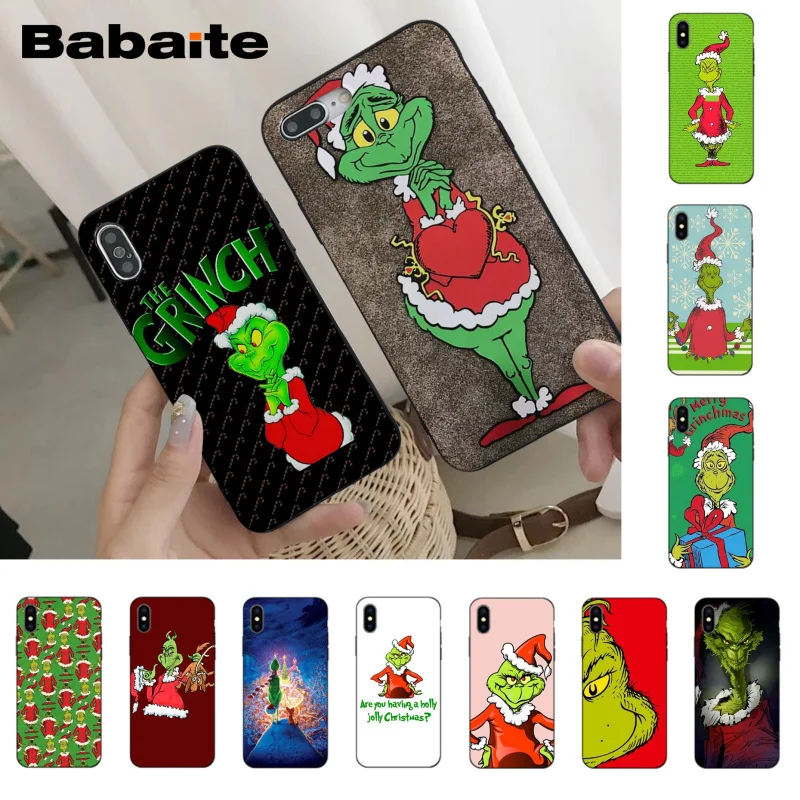 

Babaite theGreen ofMonster Grinch Christmas Phone Cover for iPhone X XSMAX 6 6S 7 7plus 8 8Plus 5 5S XR 10 Case11 11pro 11promax