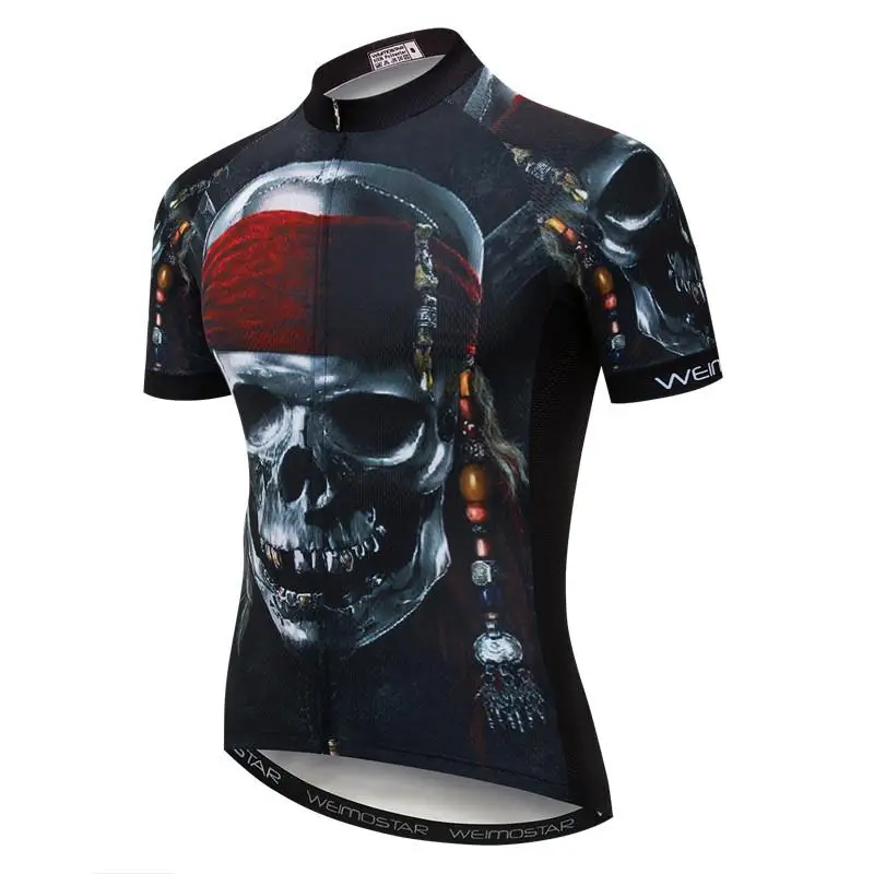 Бренд Weimostar, быстросохнущая велосипедная футболка с черепом, короткий рукав, летняя мужская велосипедная рубашка, одежда для велоспорта, для гонок, mtb, велосипеда, Джерси, топы - Цвет: Model 1