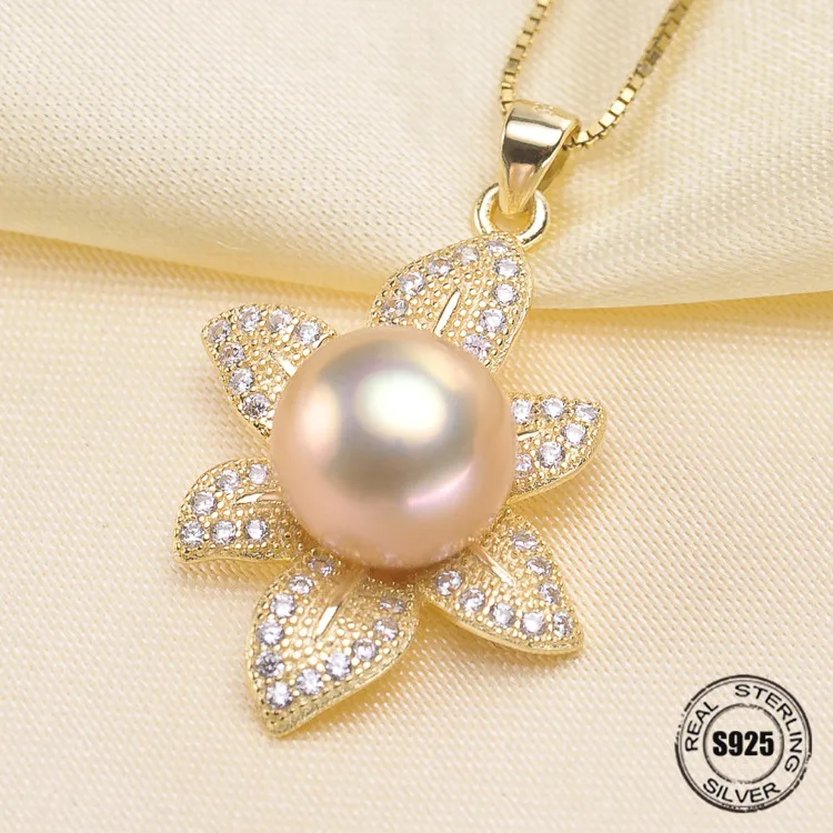 Goedkoop Mode S925 Zilveren Parel Ketting Hanger Vrouw DIY Accessoires halffabrikaten Onderdelen Fittings Bevestigingen Producten Sieraden Maken