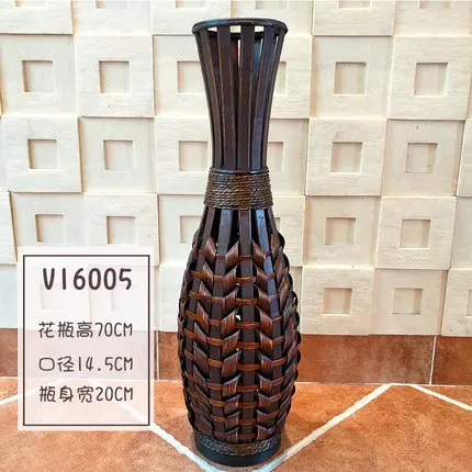 Классический большой пол искусство бамбуковая ваза креативная Мода украшение дома ремесло антикварная гостиная - Цвет: 3
