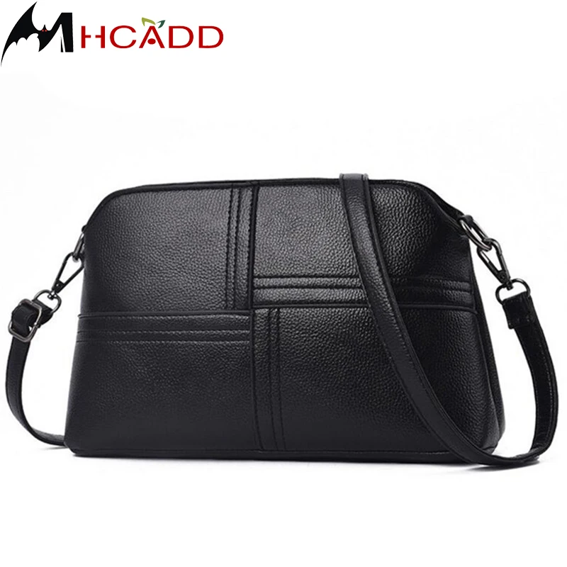 

MHCADD Women Leather Shoulder Crossbody Bag Female Black Handbag for Women Messenger Bags Ladies Envelope Satchel Purse Bolsas
