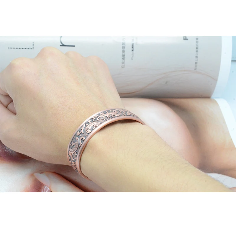 Магнитный винтажный браслет Escalus из чистой меди, модные ювелирные изделия, браслет для женщин, энергетический био-браслет для мужчин, браслеты с подвесками, браслет