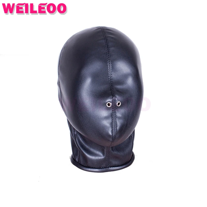 full coated PU leather font b sex b font mask slave bdsm font b sex b