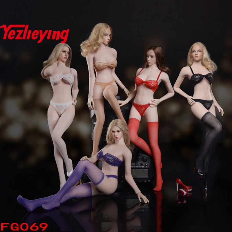1/6 весы сексуальные бесшовные чулки не женские FG069 кружевные с трусиками для 12