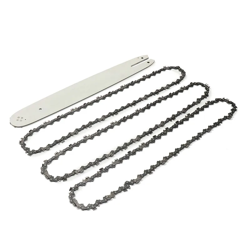 

16 Inch Chain Saw Guide Bar With 3pcs Semi Chisel Chains 3/8LP 050" For STIHL 009 012 021 E180 MS180 MS190