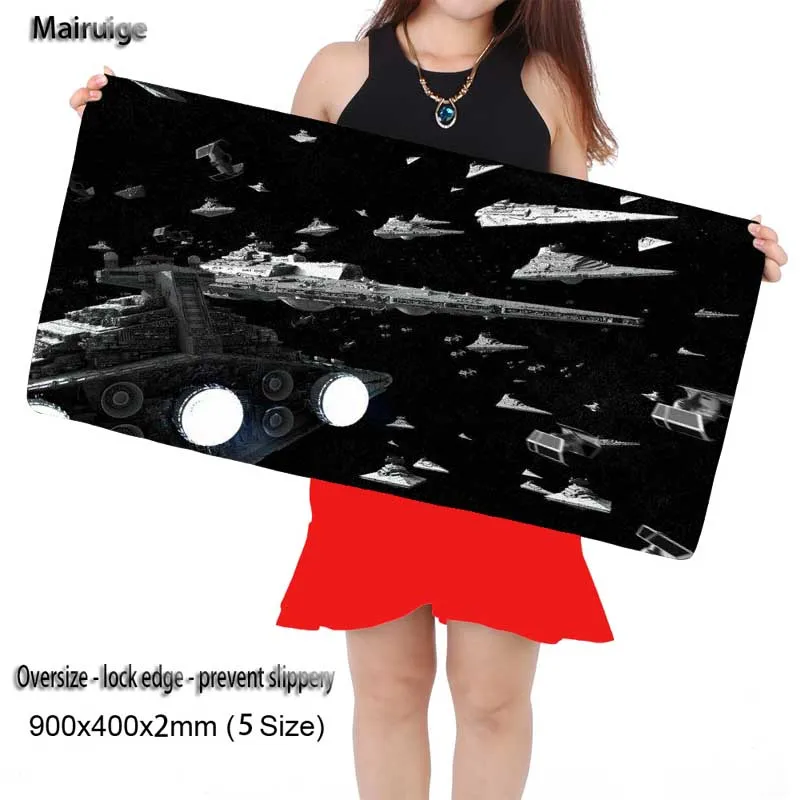  Mairuige Free Shipping 90*40cm Star War Gaming Mouse Pad Large Rubber Movie Mouse Pad Keyboard Mat 
