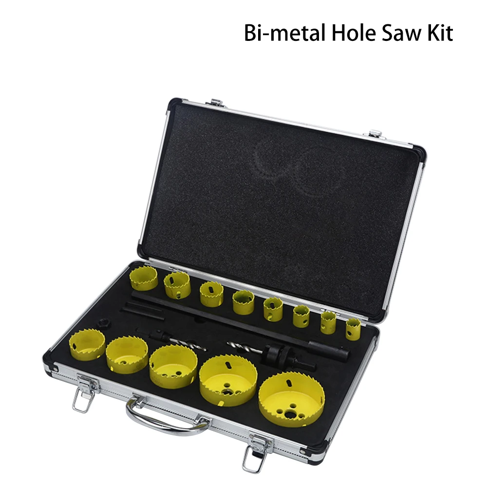 

Bi-metal Hole Saw Kit Gypsum Board PVC Plastic Downlight Woodworking Hole Opener Set 9PCM42