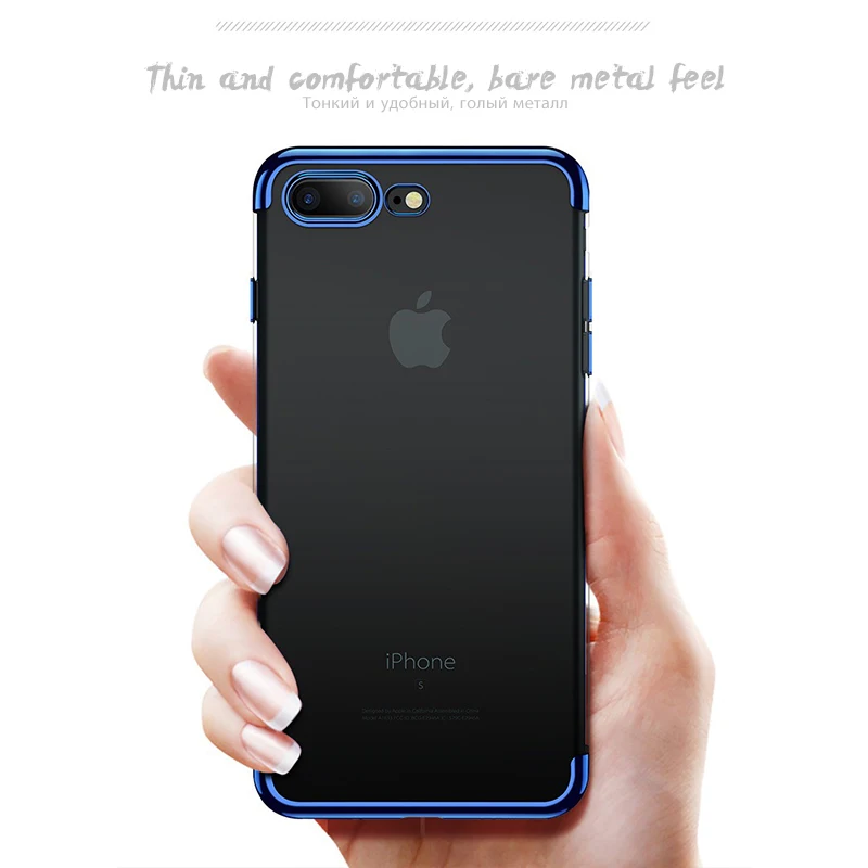 Fashion Plating Soft Clear TPU Case For iPhone XS Max XR X 7 8 6S 6 Plus Silicone Flexible Slim Cover 6s Capa |