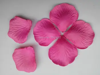 

10packs 1000pcs Fake Dark Pink Rose Petals Flowers Favors Wedding Stage Decoration Home Bed Table Confettis Proposal Props