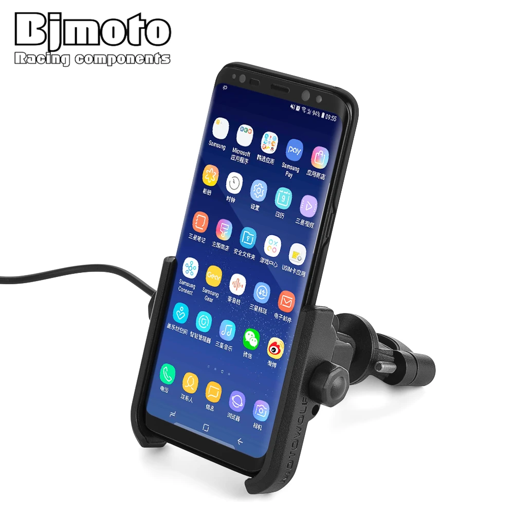  BJMOTO Aluminium Bike Fahrrad Handy Halter ATV Motorrad Lenker Montieren Griff Telefon Unterstützun