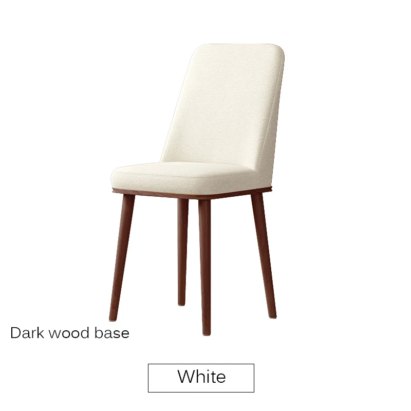 Скандинавские INS обеденный стул из искусственной кожи Модный креативный современный минималистичный мебель стол и стул Повседневный кофе офисный простой домашний стул - Цвет: Wooden base White
