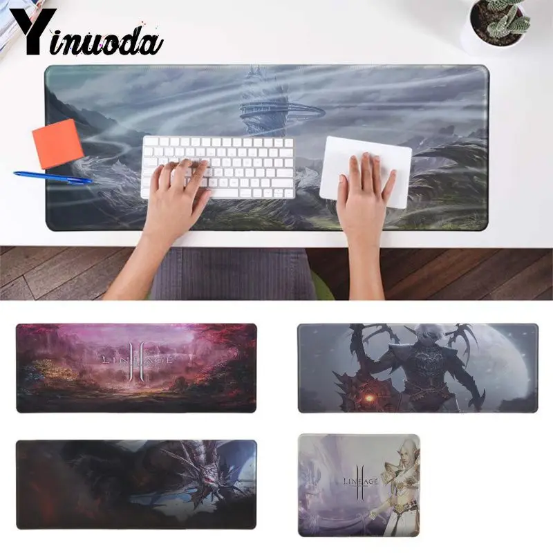Yinuoda Beautiful Anime lineage 2 DIY Design Pattern Game mousepad Rubber PC Computer Gaming mousepad