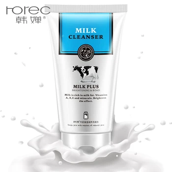 

HANCHAN Milk Face Wash Facial Cleanser Nourishing Cleanser Foam Moisturizing Whitening Anti-Spots Marks Deep Clean Cosmetics