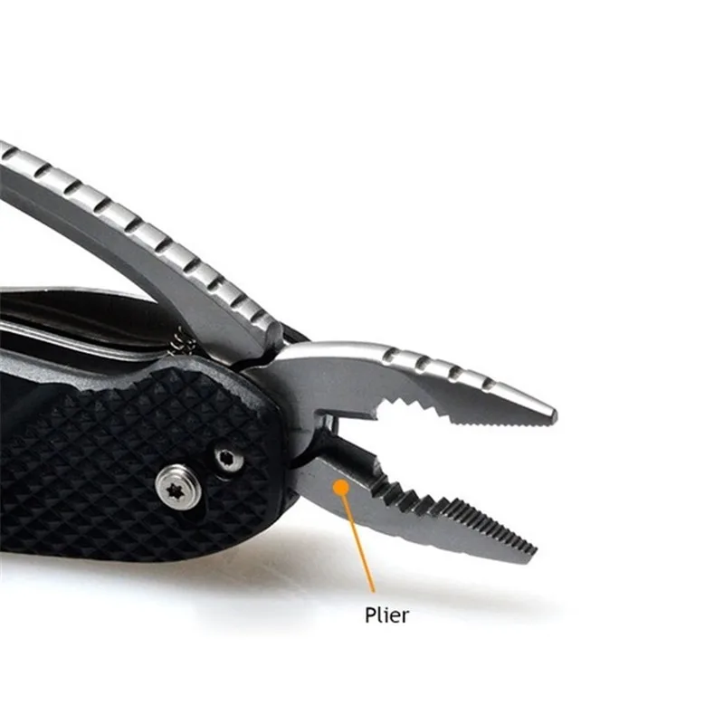 التخييم متعددة الوظائف كماشة في الهواء الطلق Multitool مصباح ليد جيب للطي كماشة EDC سكينة سرفايفل مفك للمشي الصيد