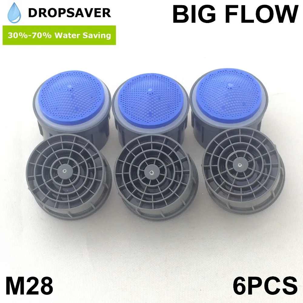 

Free Shipping-6pcs M28 Faucet Aerator Core Set-Big Aerator Flow-Suggest Use in Kitchen Faucet
