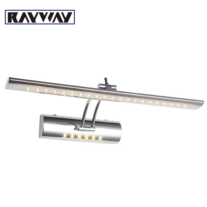 

Rayway Waterproof 5W Bathroom LED Front Mirror Light AC220V Stainless Steel Dressing Table Sconces LED Wall Lamps with Switch