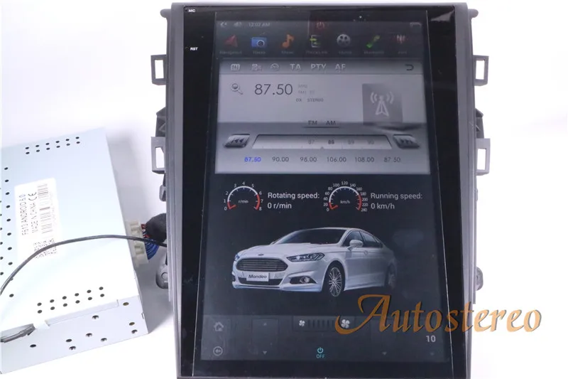 Excellent PX6 4GB RAM Tesla style Android 9.0 Car GPS Navigation For Ford Mondeo Fusion MK5 2013+ head unit multimedia radio tape recorder 14