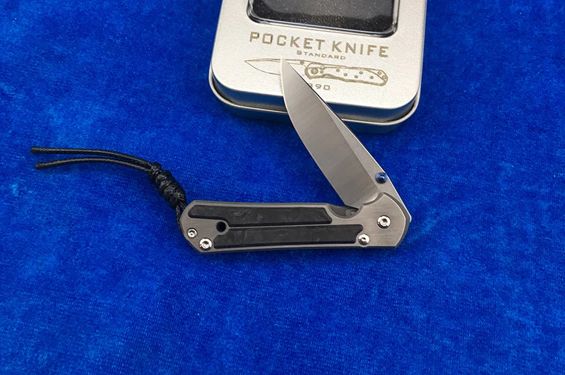 Kevin John Mini Trumpet Sebenza 21 Flipper M390 Blade Folding Knife Titanium Carbon Fiber Handle Camping Outdoor EDC Tools