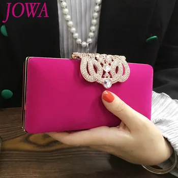 

2019 New Design Women's Vintage Handbags Mini Evening Bags Wedding Party Bride Package Diamond Crown Clutch Night Purse 2 Colors