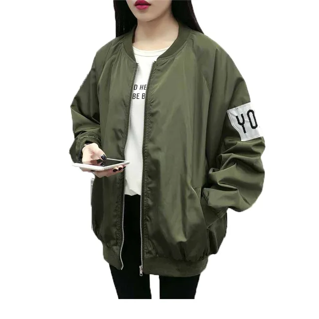 2017 Korean Women Jacket Coat Fashion Bomber Jacket Oversize Women