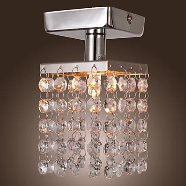 

Chrome Finish LED Crystal Ceiling Light For Porch Hallway Home Lighting Lustres De Sala Teto
