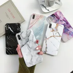 Мраморный чехол для Coque iphone 7 XS MAX, мягкая задняя крышка из ТПУ для iphone 6 6 S 7 8 Plus iphone X XR, чехол для телефона