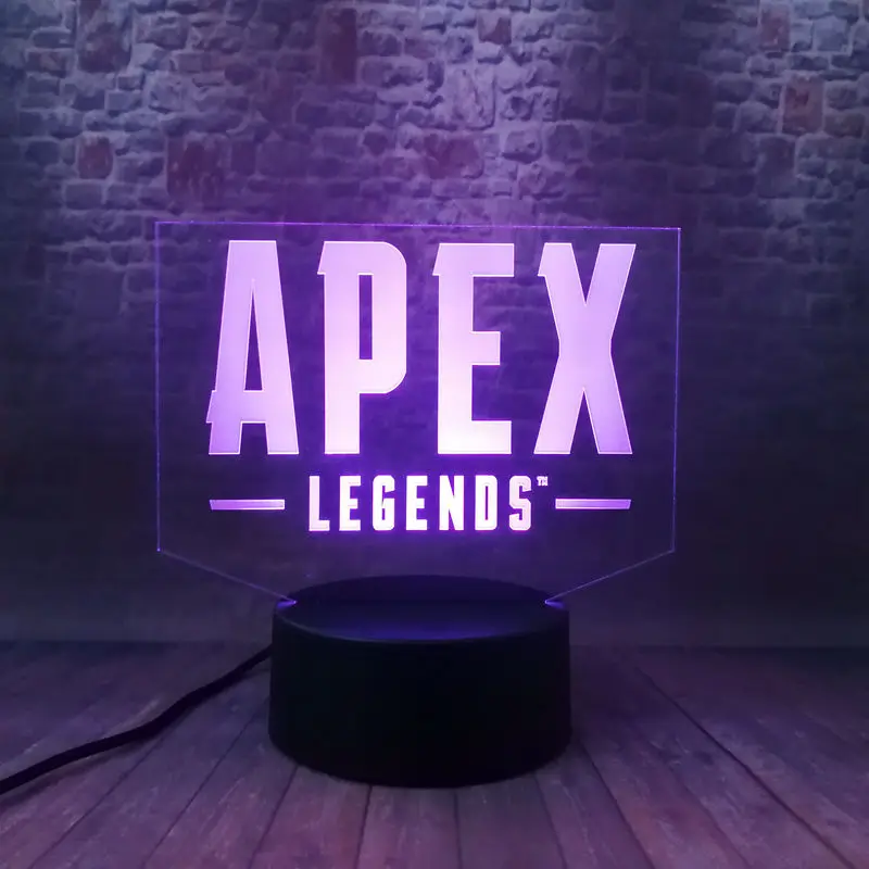 Apex Legends битва королевская игра фигурка Модель 3D иллюзия светодиодная лампа 7 цветов Изменение ночник Apex легенды Figras игрушки