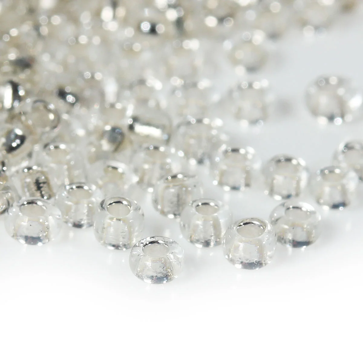 

8SEASONS 450 Gram Clear Foil Glass Seed Beads 6/0 Jewelry Making (B12066)