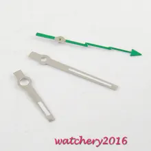 Совершенно новое серебристое окаймление белые часы стрелки Светящиеся Зеленые маленькие секундные стрелки для fit 8205 8215 move Мужские t часы руки