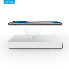 Vinsic 12000 mAh Мощность Bank Ци Беспроводной внешний Батарея Зарядное устройство резервного копирования USB Мощность банка для Xiaomi Mi iPhone X Примечание 8