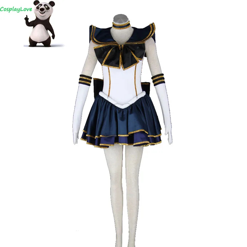 

Custom Made Sailor Moon Black 2th Sailor Pluto Cosplay Costume For Christmas Halloween CosplayLove High Quality