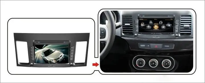 Top Liislee Car Radio For Mitsubishi Lancer Fortis 2007~2012 Audio Video Stereo CD DVD Player GPS Navi Navigation Multimedia System 2