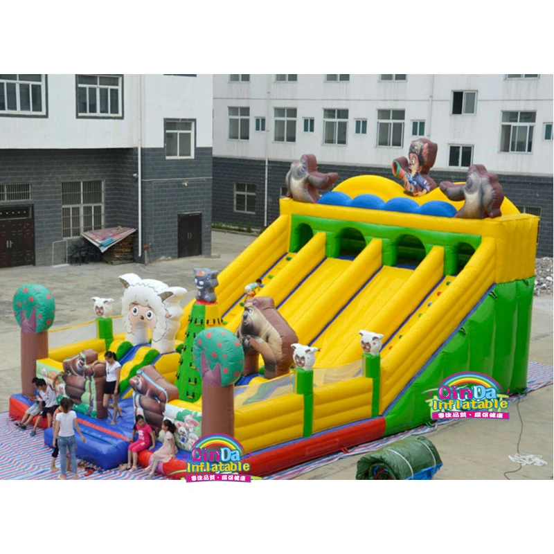 

Commercial Outdoor Cheap Prices Party Inflatable Bouncer Fun City Combo Bouncy Trampoline Jumping Castle For Kids