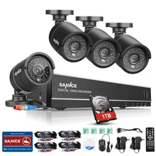 SANNCE 8CH CCTV System 1080P HDMI Output 4IN1 DVR 4pcs 720P CCTV Security Cameras with 1TB HDD IR Outdoor Surveillance Kit