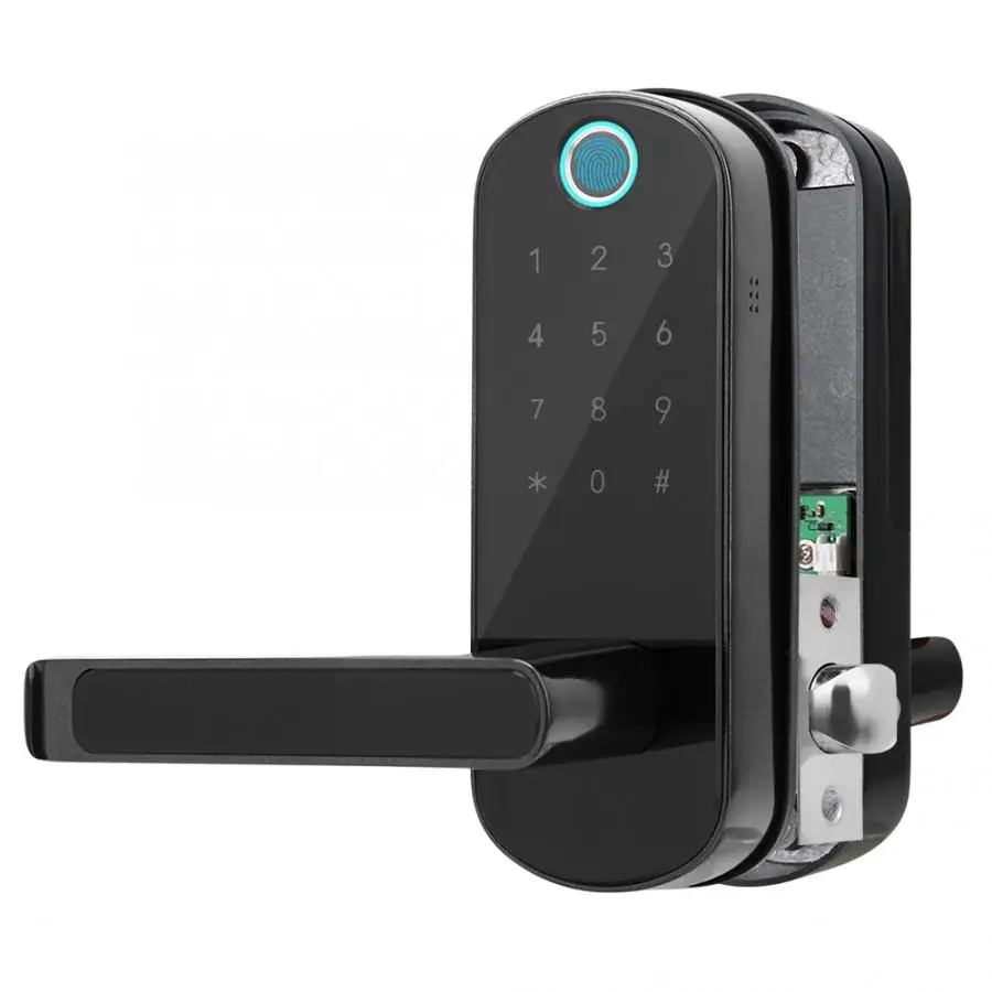 Smart Fingerprint Door Handle Lock App WIFI Smart Electronic Lock Touch Screen Locks Digital Code Keypad Deadbolt For Home Hotel