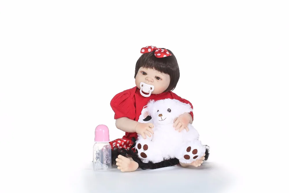 

NPK Silicone Full Body Reborn Dolls 22'' Realistic Handmade Baby Dolls girls Fashion Kids Toy Waterproof Boneca Model
