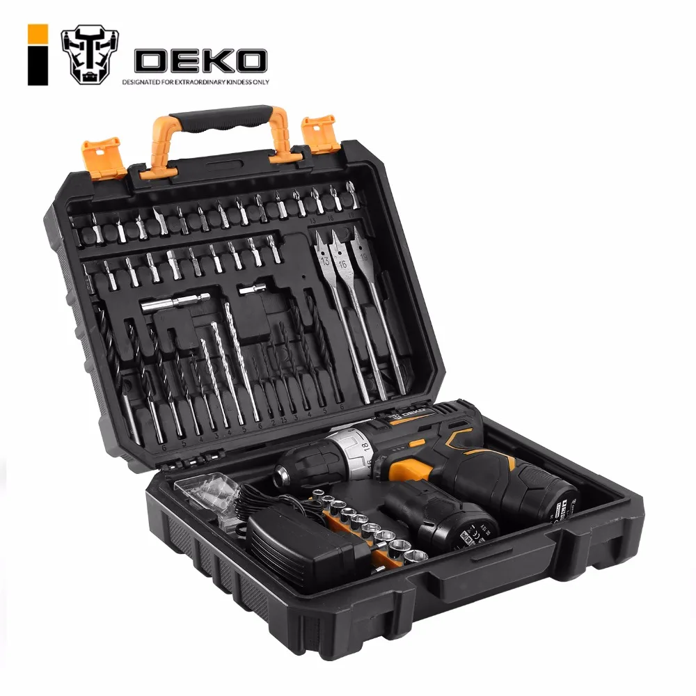

DEKO BMC Plastic Tool Case for 12V Cordless Drill NOT Include GCD12DU3 Only with 73 Drill Bits Diver Bits Bits Holder